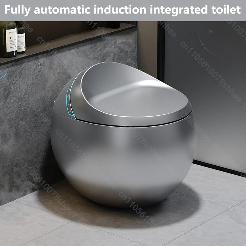 D132 Smart Toilet Bidet with Auto Flush Heated Seat Warm Water Sprayer Deodorizer Air Dryer Remote Control Intelligent LED Displ