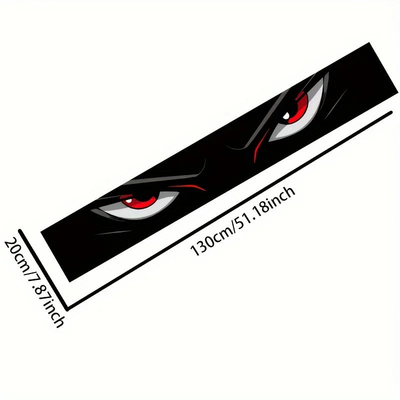 Angry Eyes Car Decals, Stylish Cartoon Car Window Stickers, Unique Auto Exterior Decor for Personality Car Styling, Trendy Car