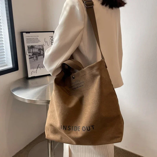 Women's Shoulder Bag 2023 Vintage Canvas Shopping Bags Students Book Bag Cotton Cloth Handbags Large Capacity for Girls Tote Bag