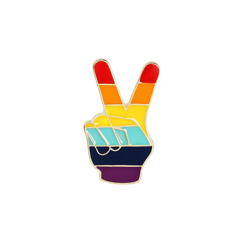 Rainbow Heart Enamel Pin Pride Tooth Book Cats Brooches Collar Badge LGBTQ Love is Love Gay Lesbian Jewelry Gift