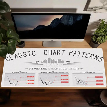 Hot Chart Pattern Mouse Pad for Stock Market Forex Bitcoin Trader Desk Pad Investor Gift Candlestick Pattern Art Keyboard Mat