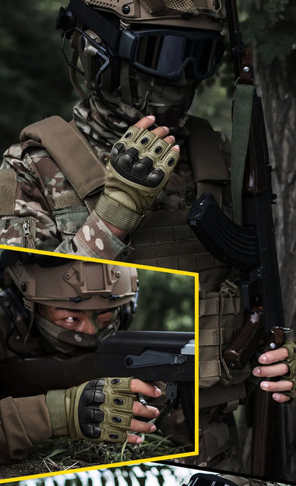 Cycling Tactical Gloves Men Women Half Finger Soft Shell Gloves Spring Summer Training Combat Protection Motorcycle Gloves