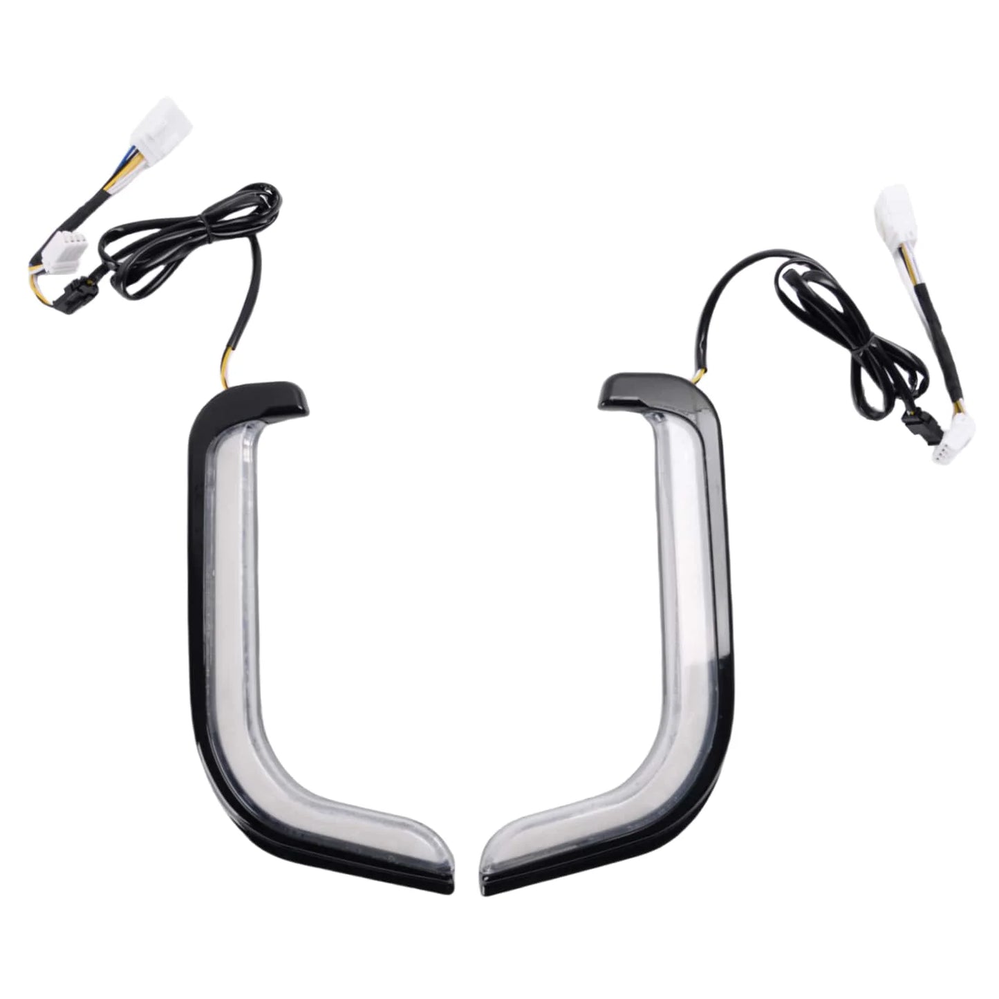 A pair of motorcycle yellow+white two-color turn signal lights daytime running lights suitable for Harley CVO Street Glide
96-13
