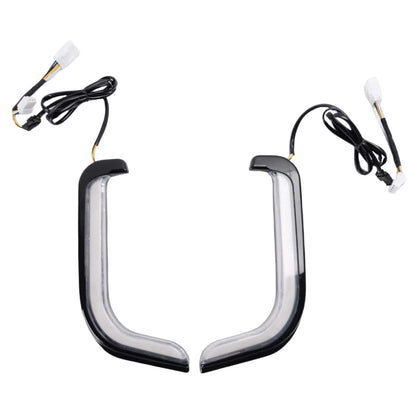 A pair of motorcycle yellow+white two-color turn signal lights daytime running lights suitable for Harley CVO Street Glide
96-13