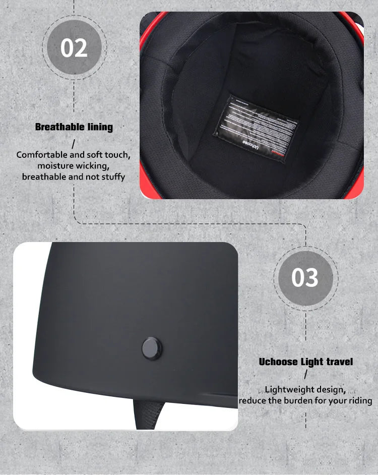 2023 NEW Gourd Baseball Cap Special Motorcycle Off-road Vehicle Battery Car Helmet Suitable For Men And Women Handsome Novel