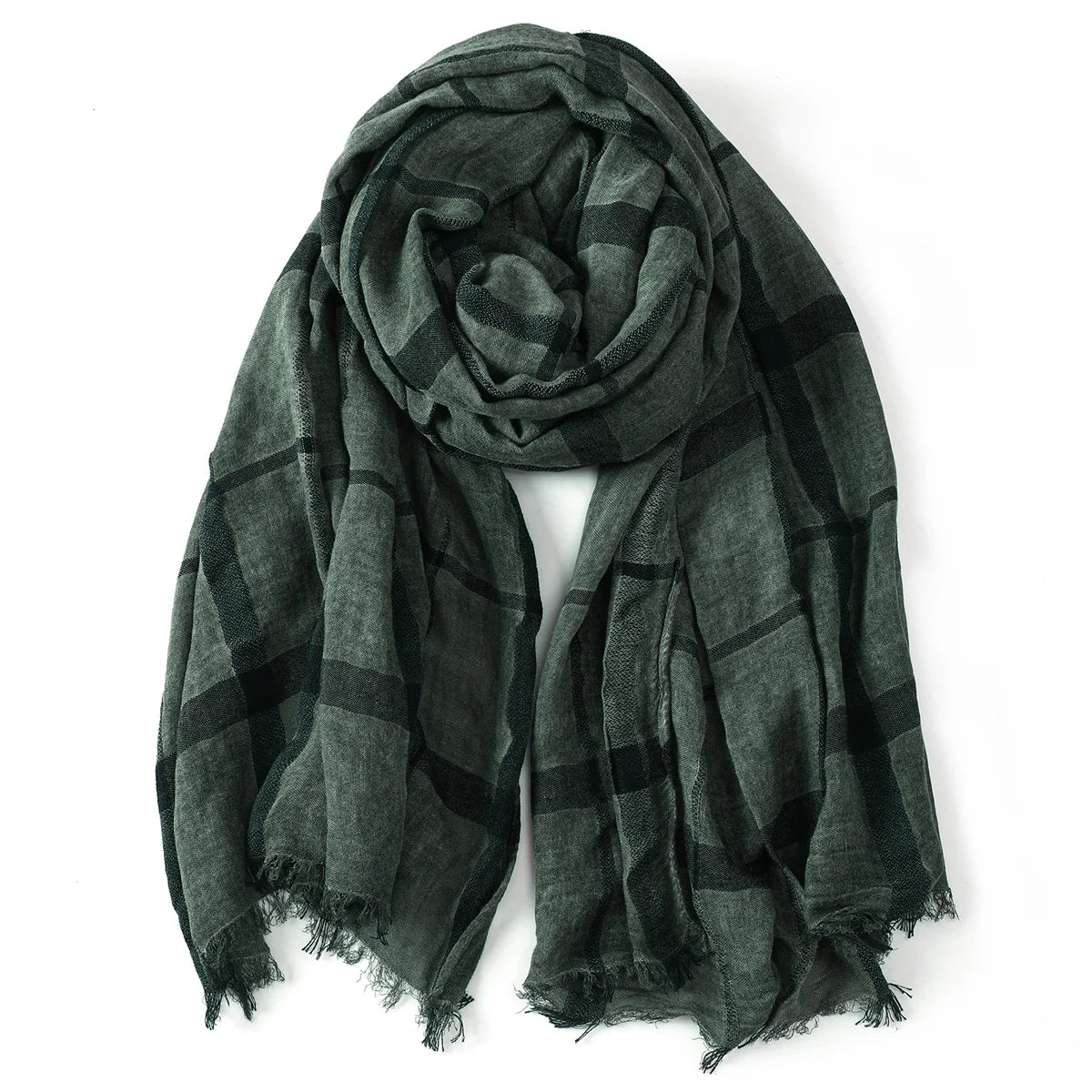 Fashion Plaid Cotton Linen Men Scarves Autumn Winter Warm Men's Scarf Short Tassel Bufanda Male Accessories Pashmina Shawl