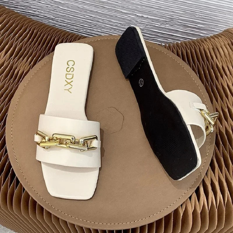 High Quality Purse And Handbag PU Leather Purses And Chain Sandals Sets Flat Shoes And Bag Set Matching Handbag For Women Luxury
