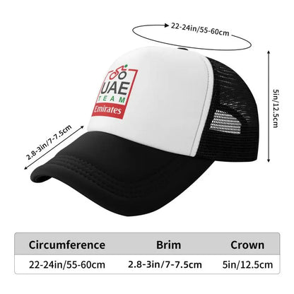 UAE Road Vehicle Print Mesh Baseball Cap Summer Breathable Sun Visor Hats Unisex Adjustable Snapback Caps Adults Trucker Hat