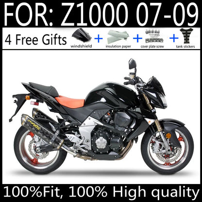 For Z1000 Z 1000 ZR1000 2007 2008 2009 Motorcycle Fairing Kit ABS Plastic Body Injection mold Fairings Bodywork Bodykits