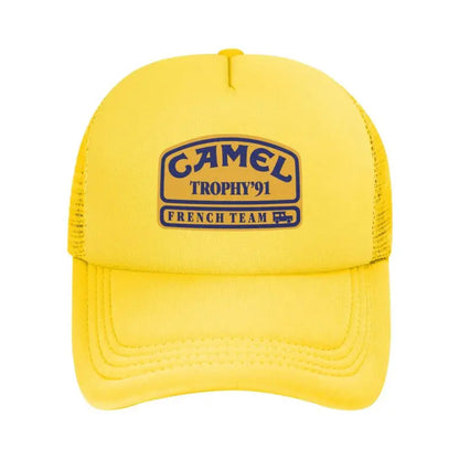 Camel Trophy 91 Print Mesh Baseball Cap Men Women Summer Sun Caps Street Hip Hop Hat Outdoor Sunshade Hat Daily