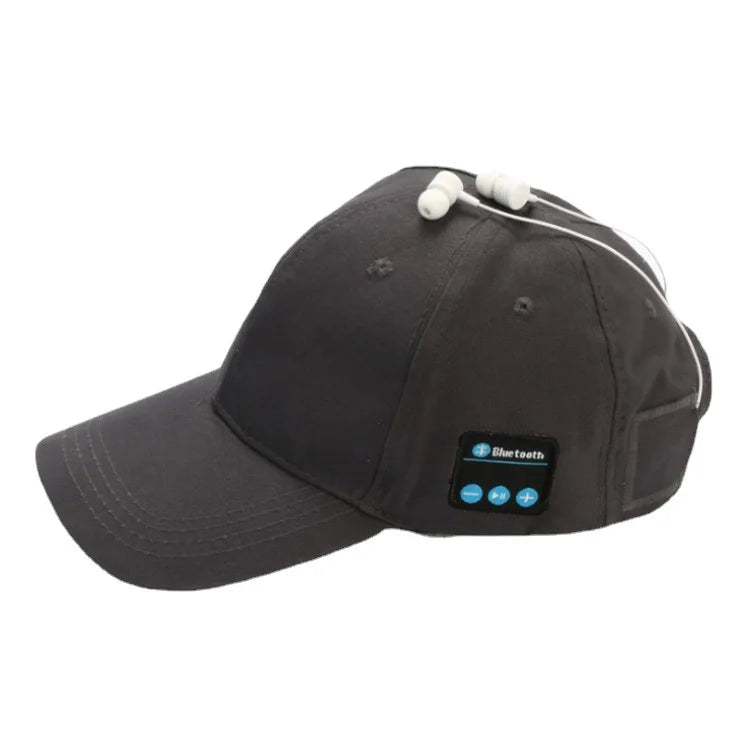 Outdoor Sports Baseball Cap with Visor Wireless Bluetooth Hands-free Music Headphone Hat