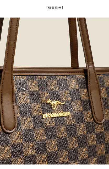 Retro vintage floral classic fashionable handbag with large capacity, elegant and easy to match underarm single shoulder bag