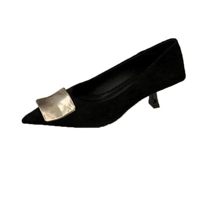 High Heels Women's Shoes Pointed Toe Fashion Sexy Shoes Suede Luxury Designer Pumps Autumn New Elegant Dress Zapatos Mujer