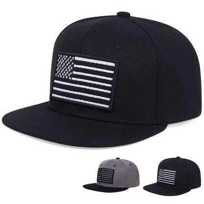 Unisex American Flag Embroidery Hip-hop Hats Spring Autumn Outdoor Adjustable Casual Baseball Caps Sunscreen Hat Sports Cap