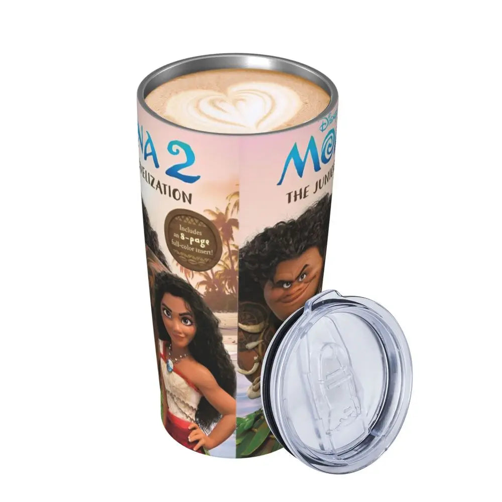 Moana and Pua Cartoon Movie Insulated Tumbler with Straws Stainless Steel Coffee Mugs Double Wall Car Bottle Cups 20oz
