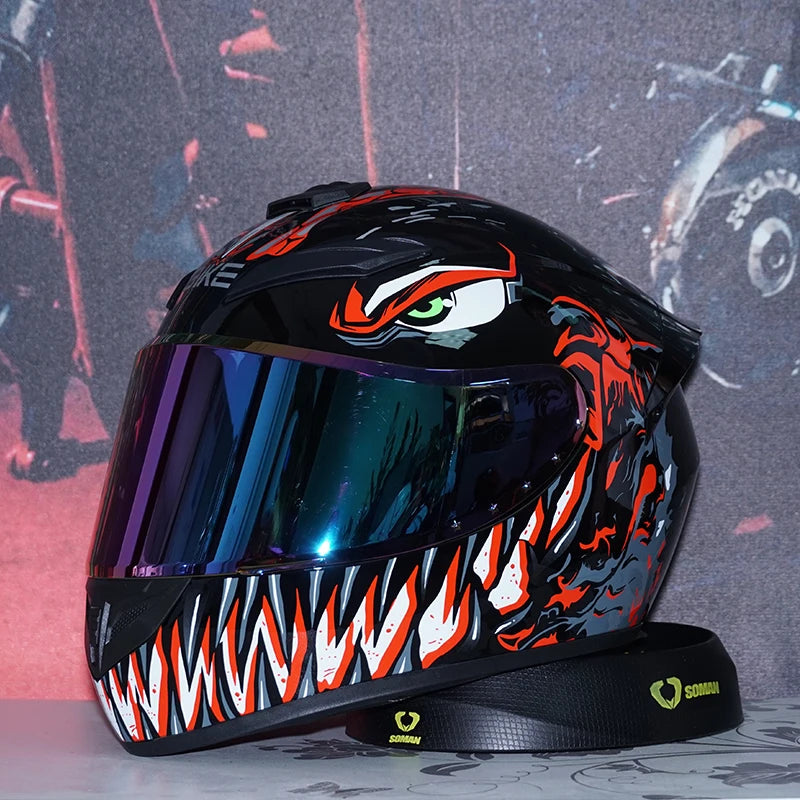 Full Face Motorcycle Helmet Men Women DOT Winter Safety Anti-Fog Waterproof Riding Motorbike Helmet Casco Motocross