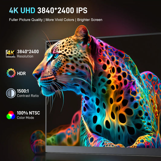 HOWENS 15.6 Inch 4K Monitor IPS Display HDR 100% NTSC For Laptop Switch PS5 Xbox Phone Gaming External Screen Second Monitor NEW