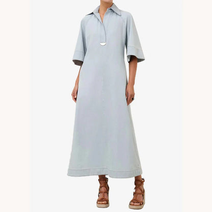 Customized Elegant Denim Midi Dress A-Line Evening Dresses Occasion Formal Exquisite High Quality Prom Party Gowns for Women
