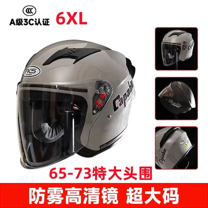 5XL 6XL 7XL Big Size Unisex Motorcycle Helmet Big Head Circumference 60-76cm Riding Safety Helmet All Seasons Casco