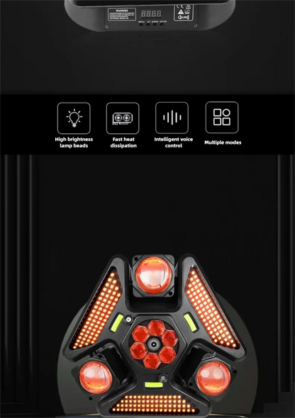 150W Moving Head Disco Lights for Parties Beam Strobe Light DJ Equipment RG Laser DMX/Remote Control/Auto Stage Effect DJ Set