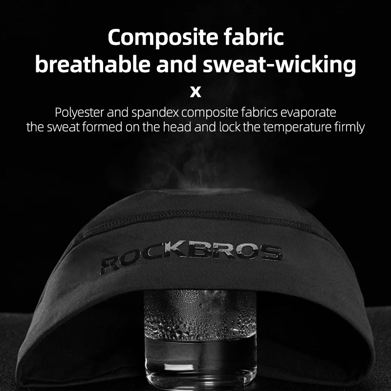 ROCKBROS Winter Warm Cycling Hats Outdoor Sports Thermal Fleece Biker Caps Windproof MTB Road Skiing Hiking Cycling Headgear Hat