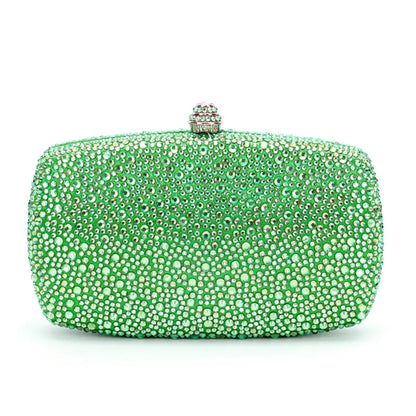 Evening Clutch Bags Green Bridal Clutches Bags Crystal Bridal Stones Purse Lady  Party Wedding Rhinestone Women Shoulder Handbag