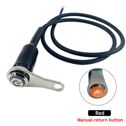 12V Motorcycle Switches ON+OFF Handlebar Mount Aluminum Alloy Waterproof Motorbike Horn Fog Light Lamps Push Button Switch