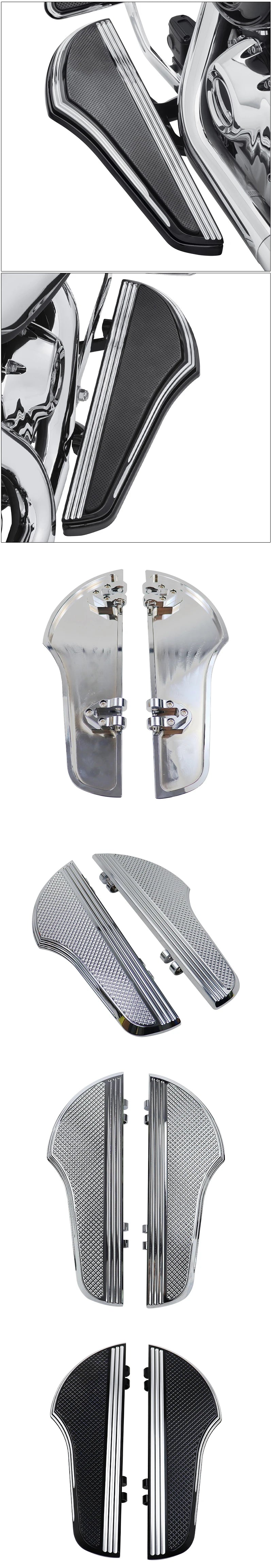Driver Floorboards Rider Footboard Large Foot Rests Fit For Harley Freewheeler FLRT Revival FLH Heritage Softail Classic Fat Boy