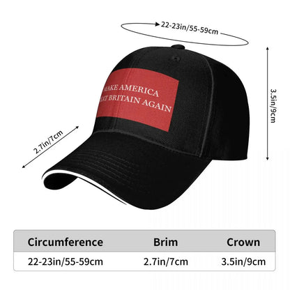 MAKE AMERICA GREAT BRITAIN AGAIN Baseball Cap Vintage Kids Hat designer cap fishing hat Women's Men's