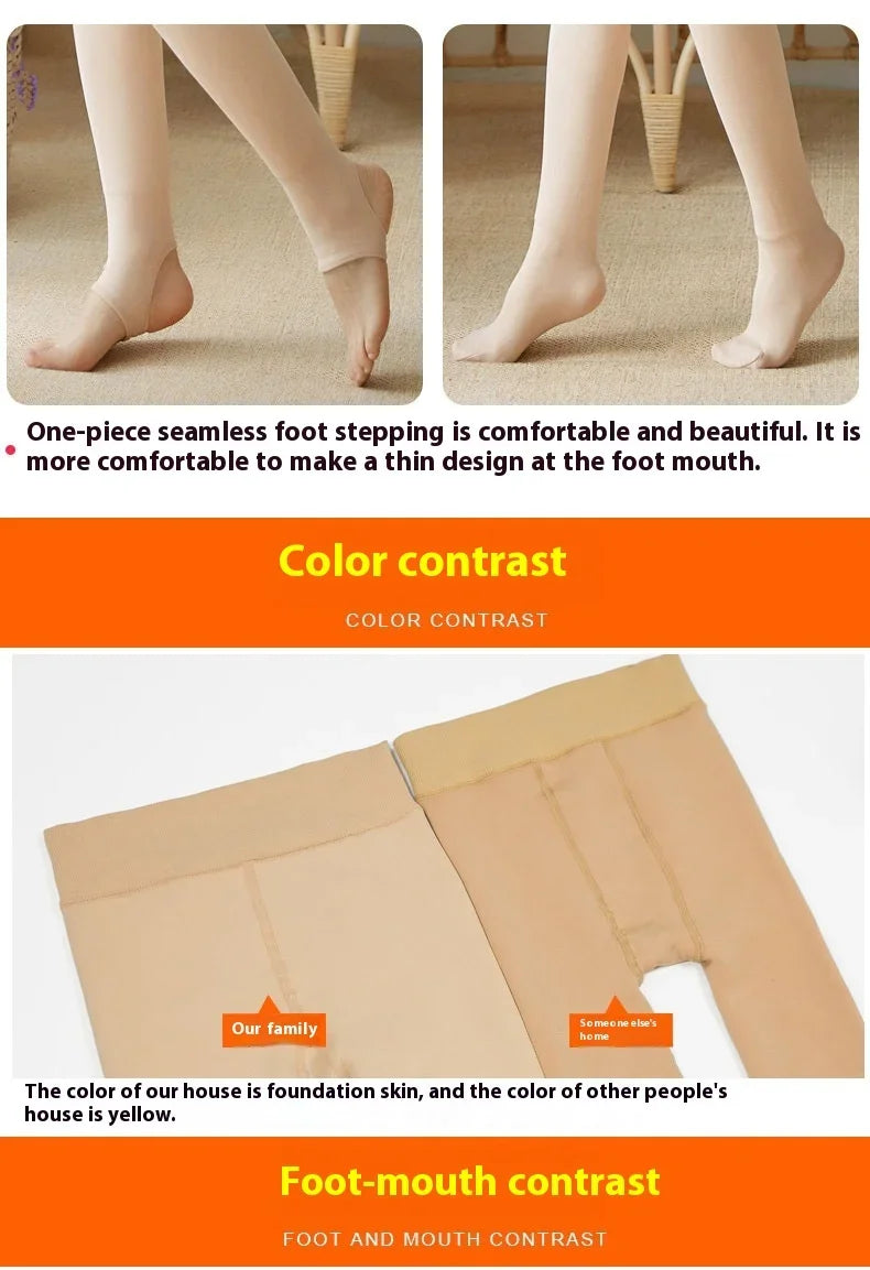 Thicken Thermal Tights Leggings Women Winter Fleece Velvet Thermo Stockings High Waist Elastic Slim Sexy
