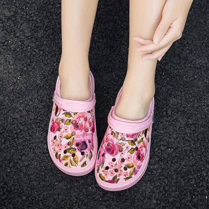 Women's Ethnic Shoes Clogs Soft Sole Two-way Wear for Beach Mules and Pool Women Garden Slides Indoor Nursing Clogs Sandals