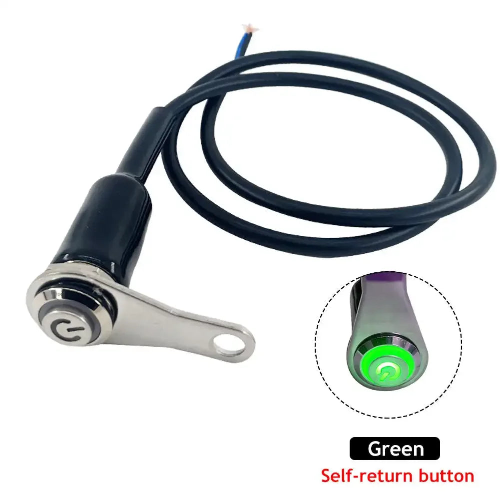 12V Motorcycle Switches ON+OFF Handlebar Mount Aluminum Alloy Waterproof Motorbike Horn Fog Light Lamps Push Button Switch
