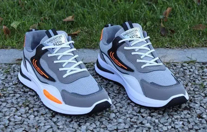New Spring Autumn Men's Breathable Mesh Sports Shoes Korean Style Lightweight Casual Shoes Soft Bottom Running