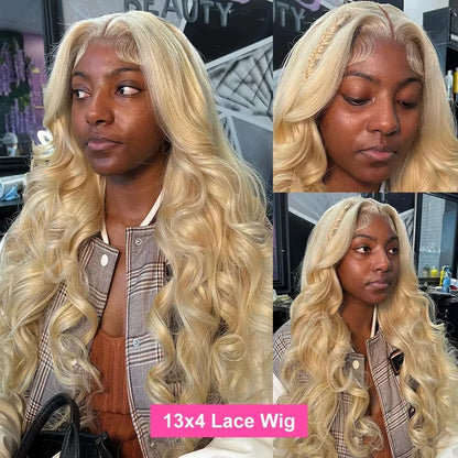 Blond 613 Human Hair Wig 210 Density 30 40Inch Body wave Human Hair Wig 613 Hd Lace Frontal Wig 13x6 Pre Plucked Brazilian Hair