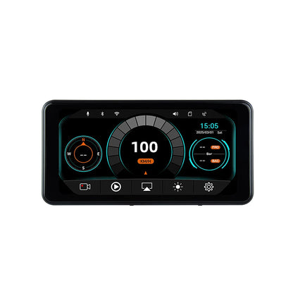 EKIY 6.25" Wireless CarPlay Moto Android Auto Portable Digital Dashboard GPS Motorcycle Navigation Display Screen TPMS Monitor