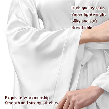 Modern Silk Nightdress Women Bridal Belt Night Dresses Sexy Gloss Wide Sleeve Sleepwear Nightwear Sand Boudoir Dress Plus Size