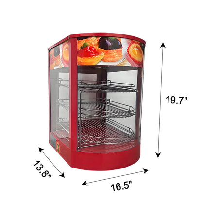 Commercial Food Warmer Display 5-Tier  Pizza Warmer Display Pastry Display Case Restaurant Heated Cabinet