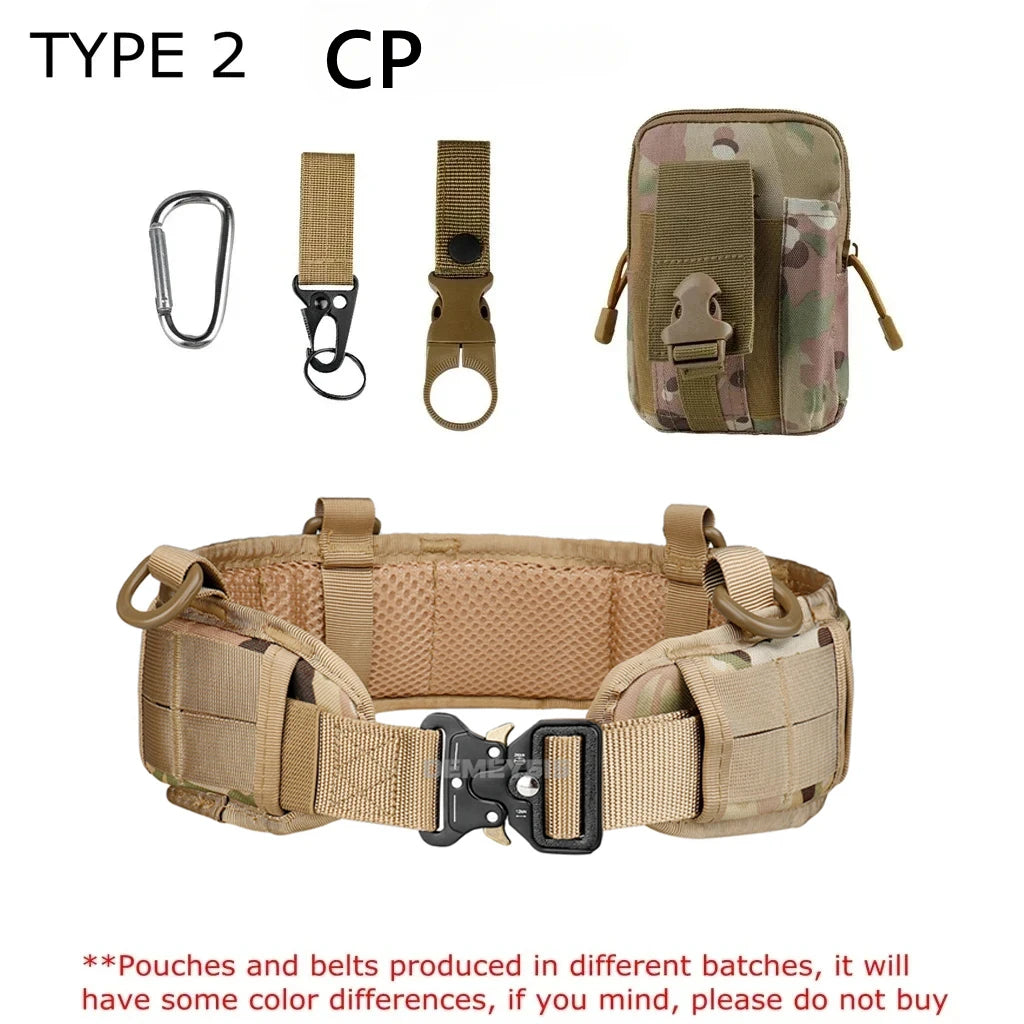 Tactical Padded Belt Airsoft CS Combat Molle Airsoft Belts Duty Paintball Waist Belt War Game Hunting Accessories