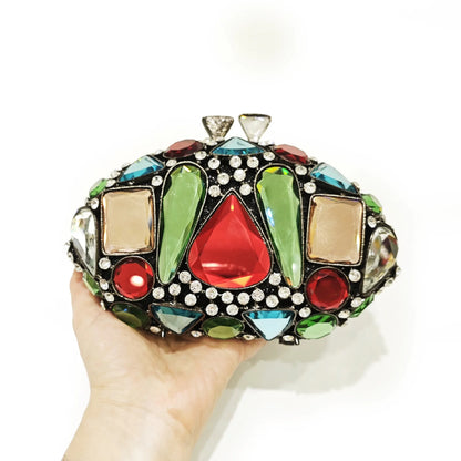 New Large Rhinestone Evening Bag Crystal Dinner Bag WHTUOHENG  Diamond Clutch Women's Bag Luxury Formal Party Bags And Handbags