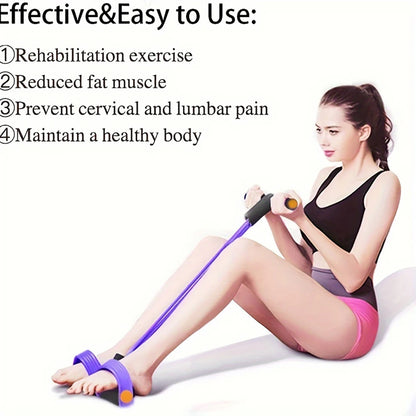 Six-Tube Tensioner Multi-Functional Household Fitness Yoga Abdominal Strengthening Resistance Band Tension Rope Sit-Up Assistive