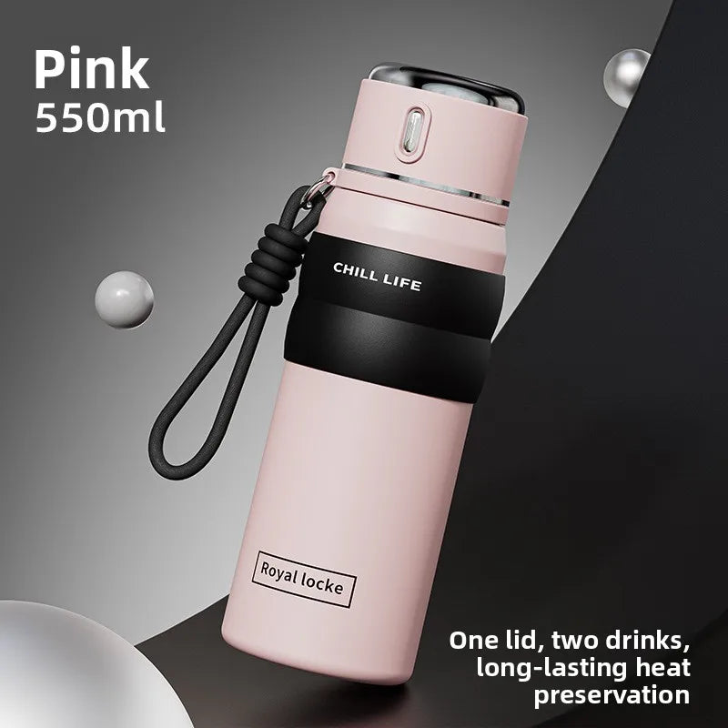Dopamine all steel insulated cup 316 stainless steel high aesthetic water cup intelligent temperature display cup