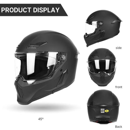 Motorcycle Helmet All-Season Universal Retro Men's Bike Racing Street Bike Riding Running Motorcycle Riding Safety Helmets