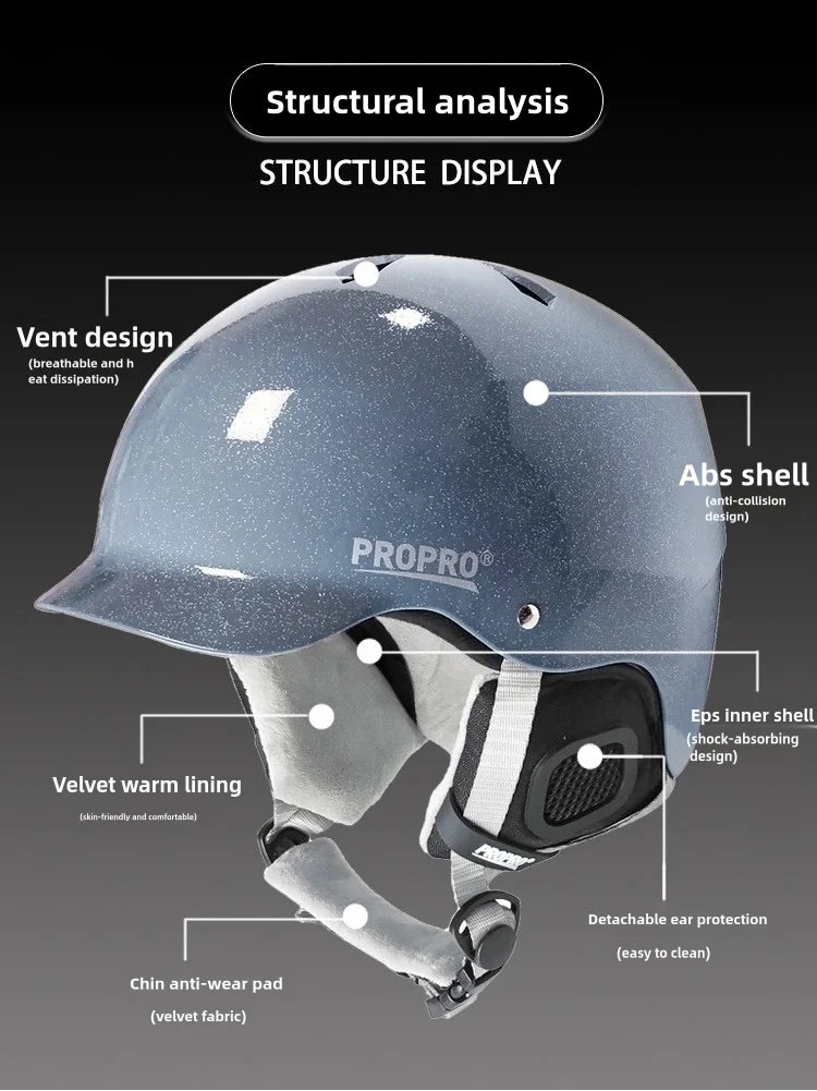 PROPRO Light Ski Helmet With Safety professional Ski Snowboard   motorcycle Integrally-Molded Skiing Snow Husband Men Women