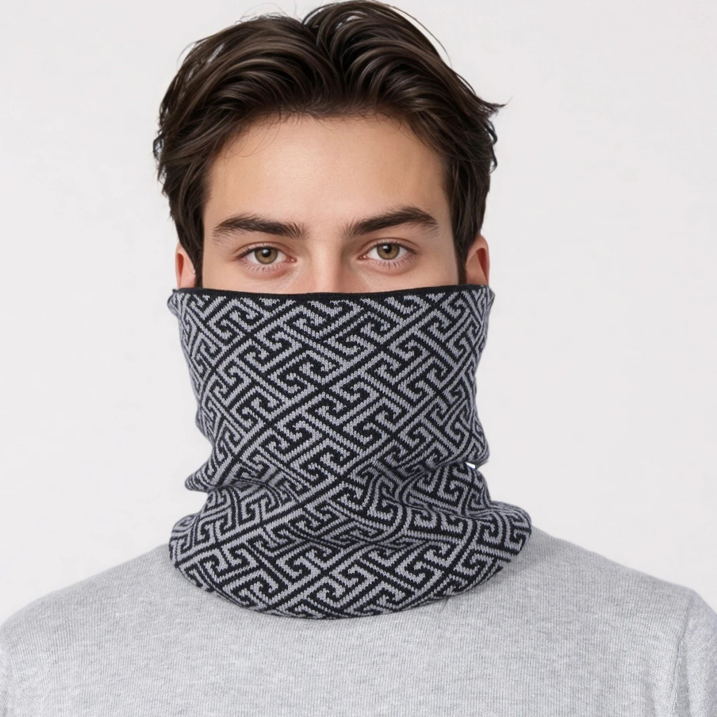 Winter Neck Coverings for Men's Warm Scarves Gentleman Thick Velvet Ring Scarf Warm Ski Cycling Face Mask Women Fashion Pullover
