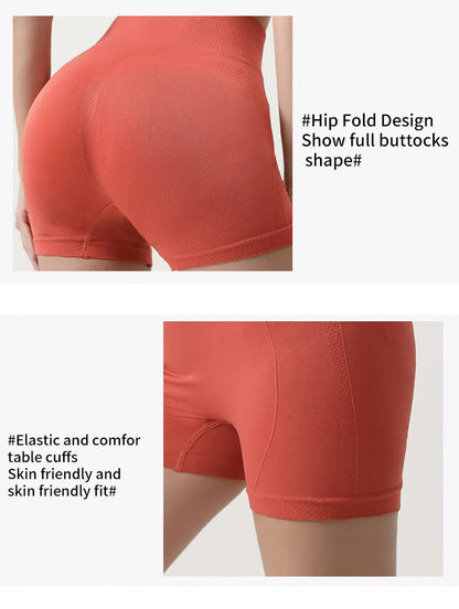 Seamless Shorts High Waisted Elastic Peach Hip Sports Yoga Pants Tight Fitting Quick Drying Fitness Pants for Women Sweatpants
