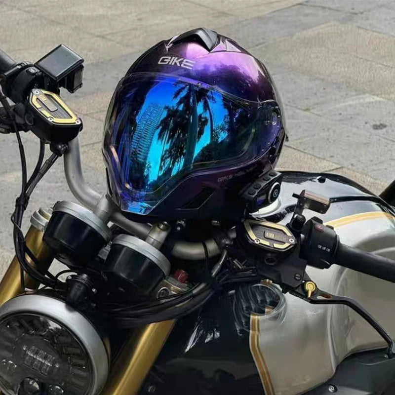 Adult Full Face Motorcycle Helmet Modular 3C DOT Certified Dual Sunshade Anti-UV Quick Release Buckle Crash Helmet