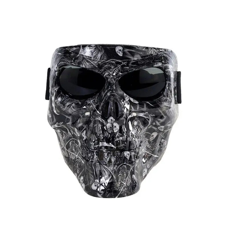 Dirt Bike Racing ATV Racing Halloween Eyewear Shield Skull Face Mask For Eyewear Motorbike