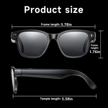 Multifunctional  Smart AI Camera Glasses with 8MP 140+ Languages Real-Time Translation Bluetooth Music 1080P Video Recording