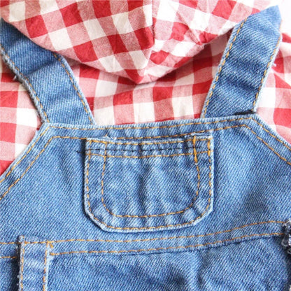 Dog Denim Overalls Puppy Jean Small Dog Costumes Pet Jean Jumpsuit Shirts Pants One-piece Outfits for Small medium Dogs