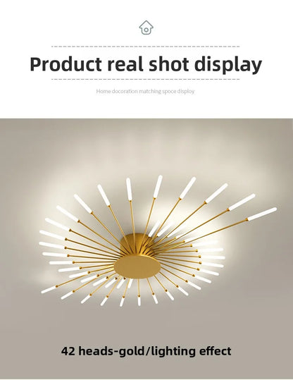 Nordic Ceiling Lighting for Living Room Bedroom Kitchen Led Ceiling Light Fixture Indoor Home Firework Decor Ceiling Lights